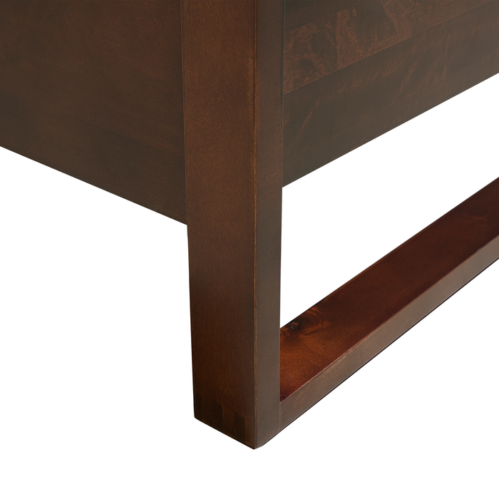 Beliani-GIULIA-Tweepersoonsbed-Donkerbruin-160 x 200 cm-Dennenhout