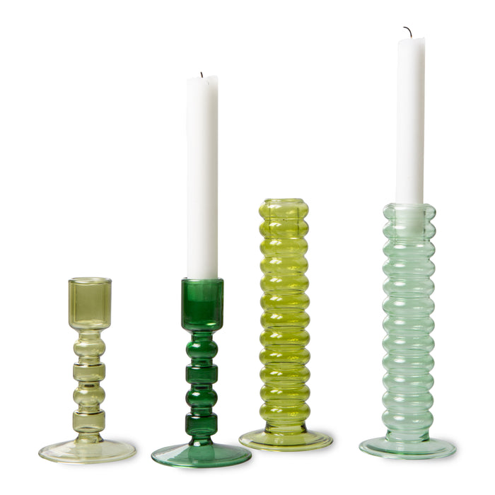 HKliving The Emeralds Kandelaar - Maar L - mint green