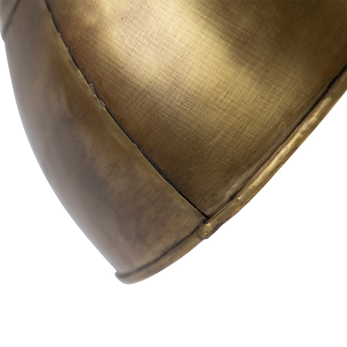 QAZQA Industriële plafondspot brons met hout 30 cm - Mangoes