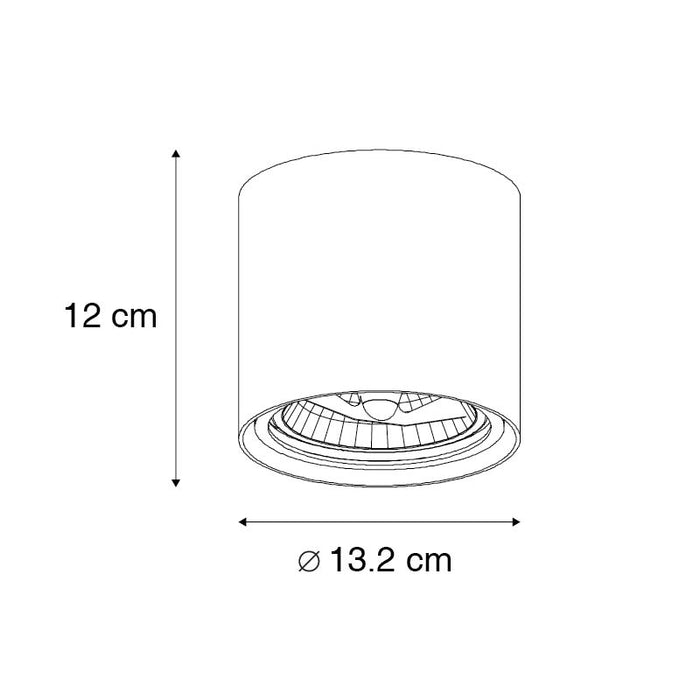 QAZQA Design spot zwart AR111 - Impact