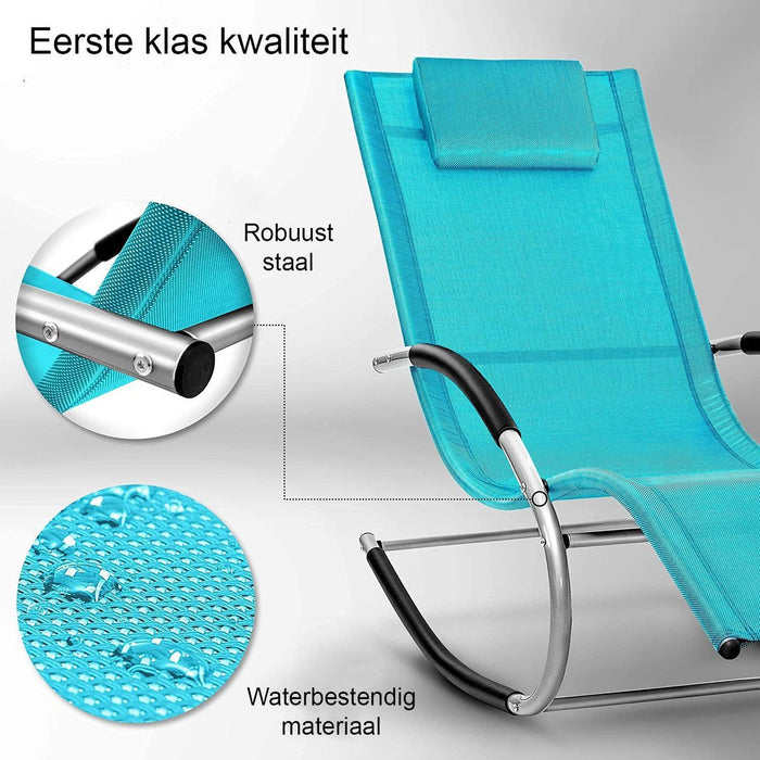 Sens Design Zonnebed - ligbed - weerbestendig - blauw