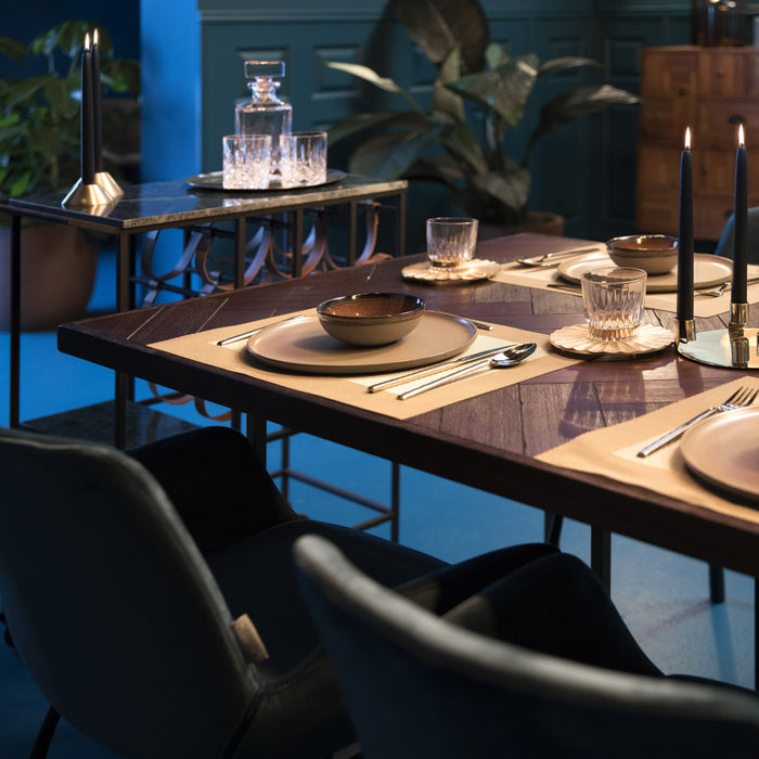 Dutchbone Class Eettafel Visgraat - 180 x 90 cm - Bruin