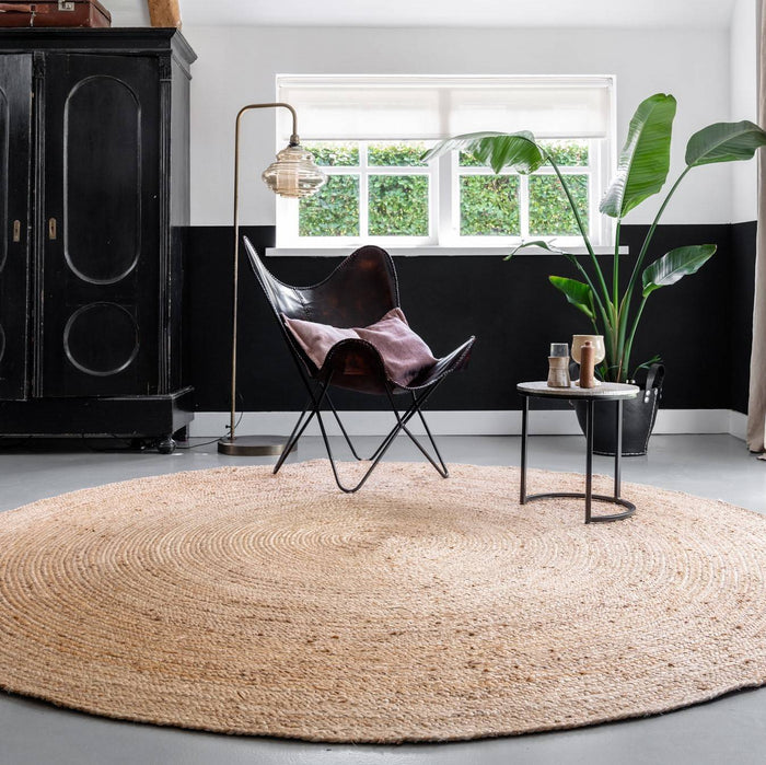 Eva Interior rond Jute Vloerkleed Naturel