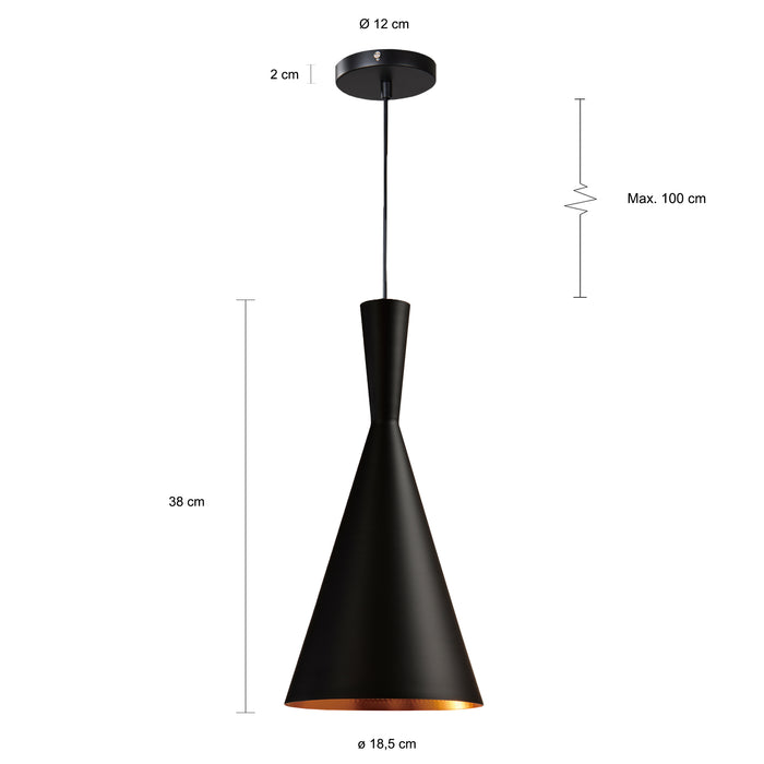 QUVIO Hanglamp langwerpig - QUV5071L-BLACK