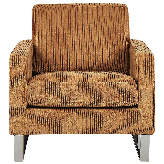 Beliani - VIND - Fauteuil - Lichtbruin - Corduroy