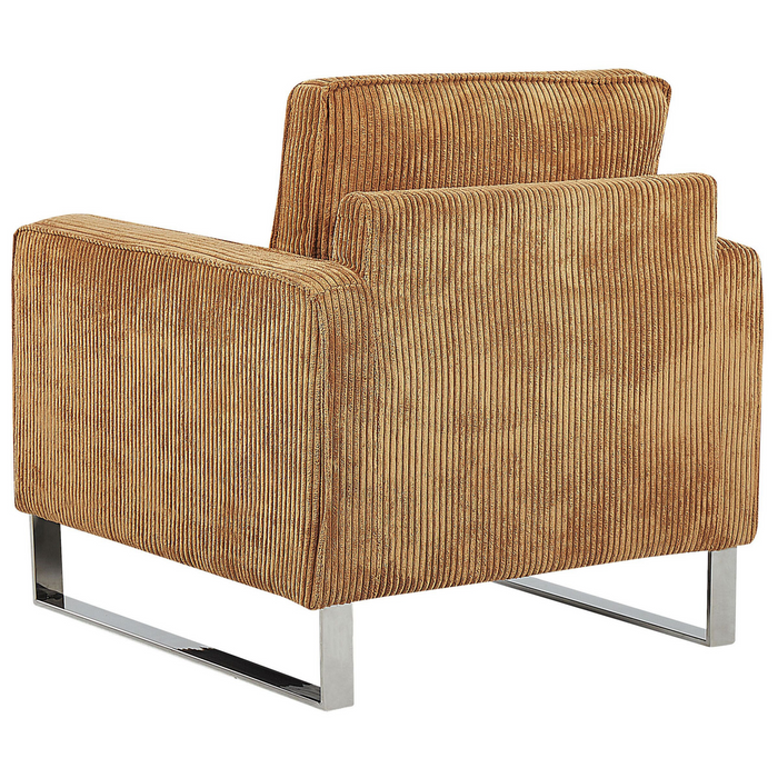 Beliani - VIND - Fauteuil - Lichtbruin - Corduroy