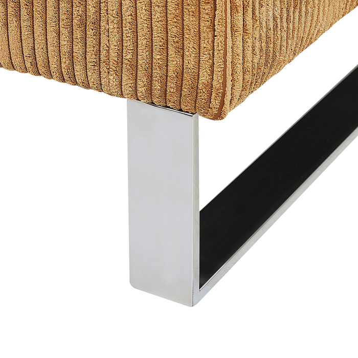 Beliani - VIND - Fauteuil - Lichtbruin - Corduroy