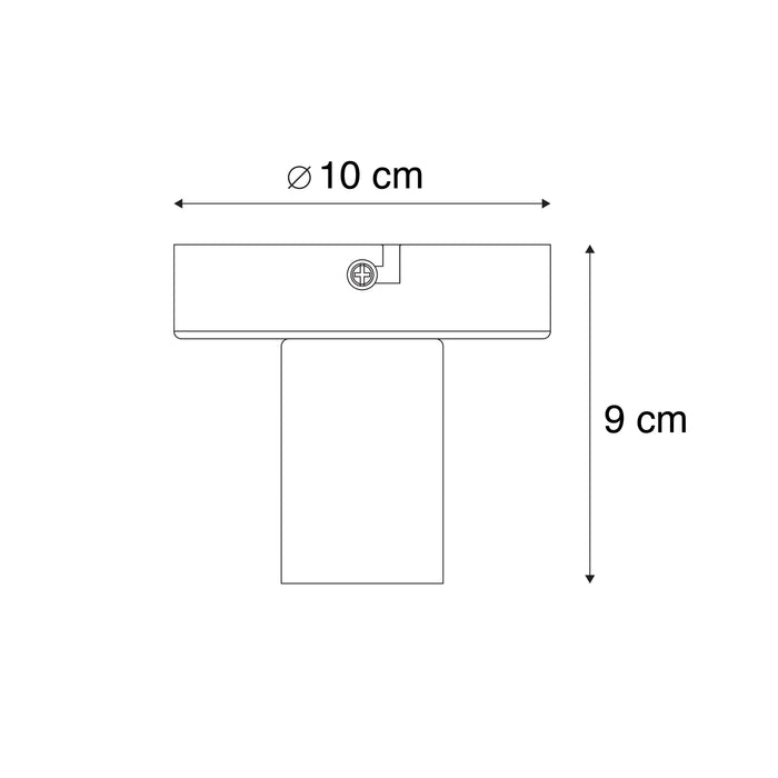 QAZQA Moderne plafondlamp zwart 9 cm - Facil