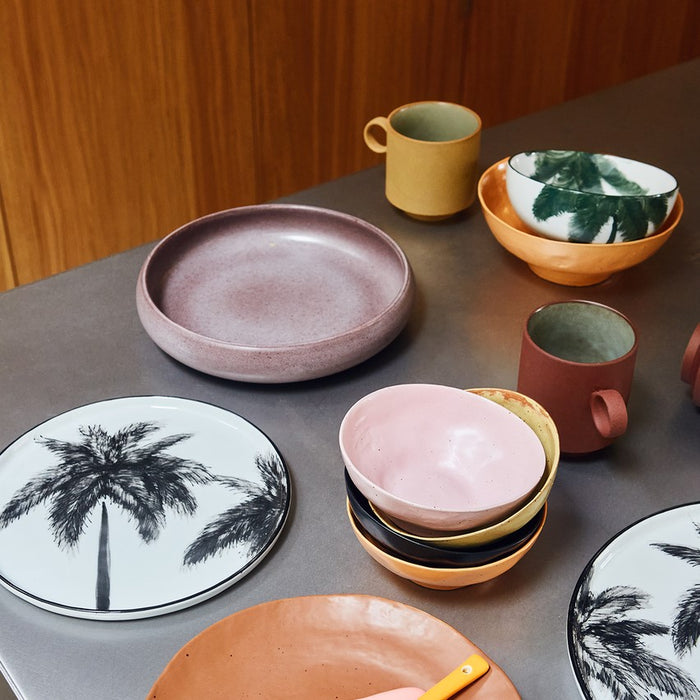 HKliving Bold & Basic Diep Bord Ø 22 cm - Set van 2