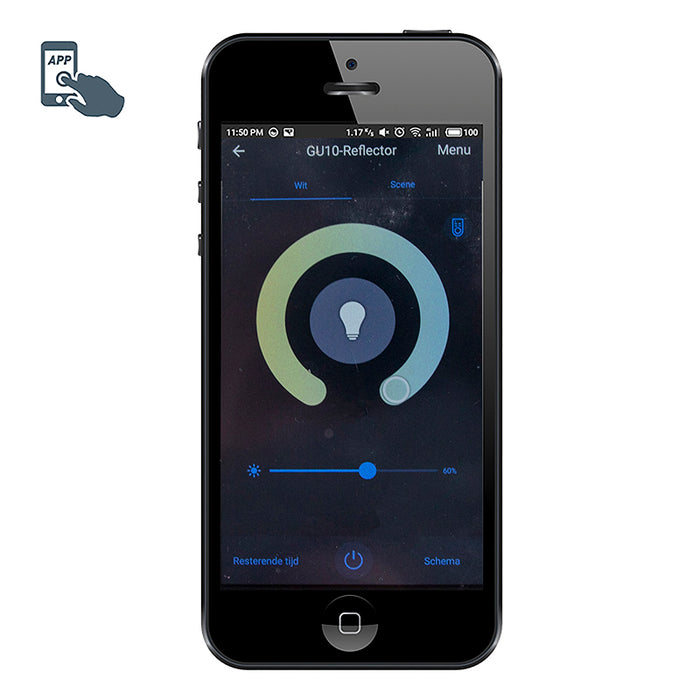 QAZQA Moderne smart inbouwspot zwart incl. WiFi GU10 - Dept