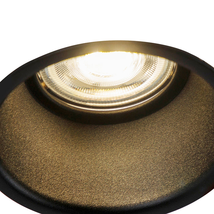 QAZQA Moderne smart inbouwspot zwart incl. WiFi GU10 - Dept