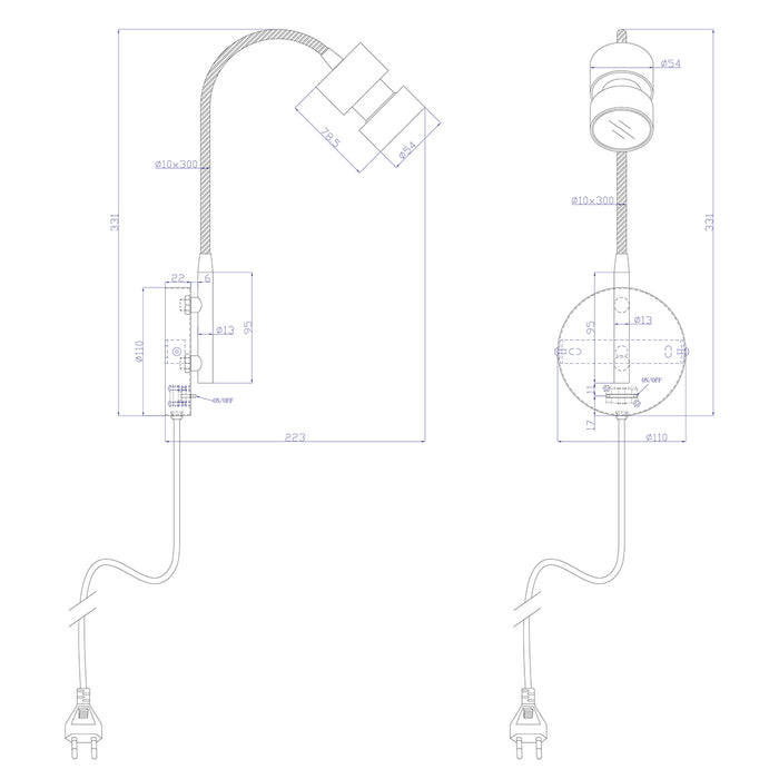 Steinhauer Wandlamp modern - Metaal -