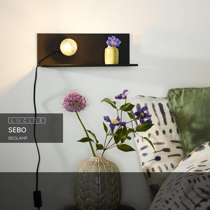 Lucide SEBO Bedlamp - Zwart