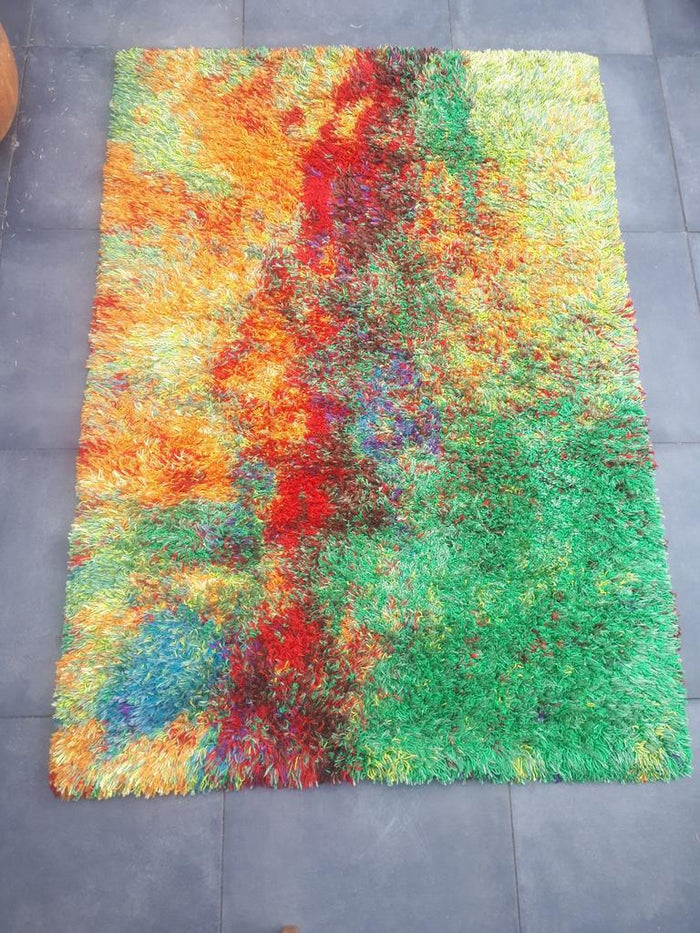 Reliving Prachtig Retro Vloerkleed 70'S Stijl Kleed