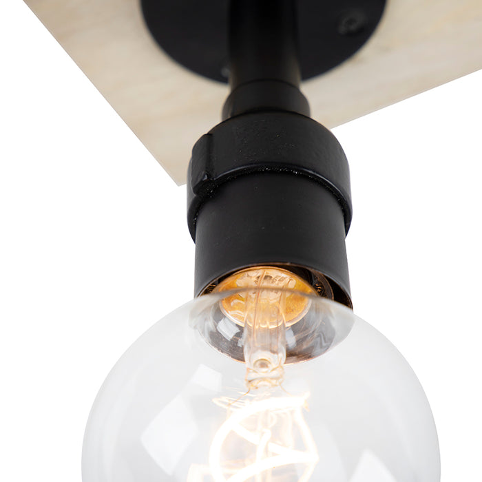 QAZQA Plafondlamp tubs cl - Zwart - Industrieel - L 140mm