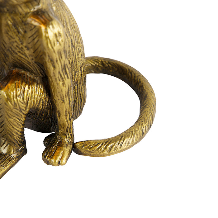 QAZQA Tafellamp animal-tl - Goud|messing - Landelijk - L 235mm