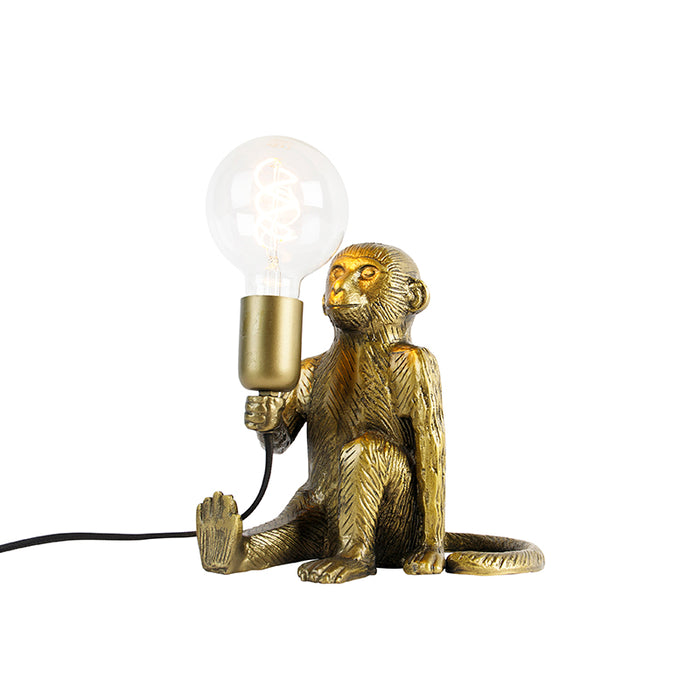 QAZQA Tafellamp animal-tl - Goud|messing - Landelijk - L 235mm