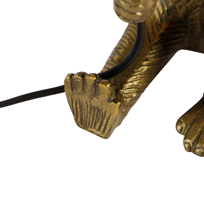 QAZQA Tafellamp animal-tl - Goud|messing - Landelijk - L 235mm