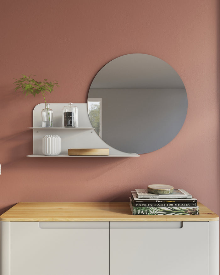 Gorillz Clever Wandspiegel met Plankje - Industriële Spiegel