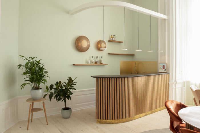 Umage Clava Up Wood Large houten wandlamp naturel - Ø 49 cm