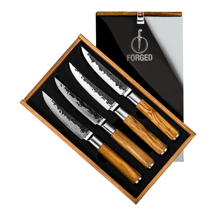 Forged Olive Forged Steakmessen 4 st.