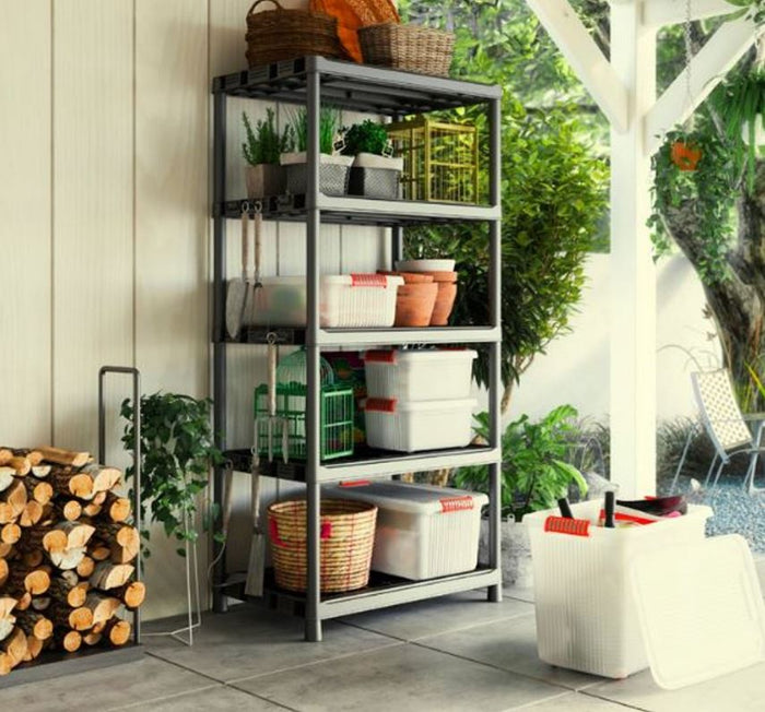 Keter Kunststof Stellingkast extra breed - 90x60x187cm - zwart