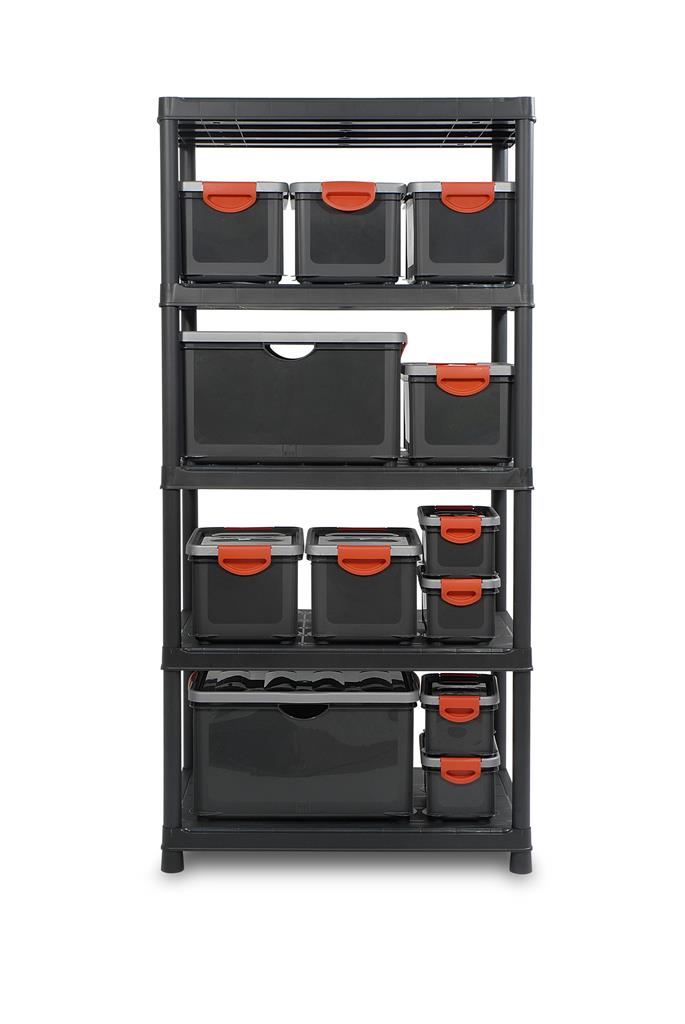 Keter Kunststof Stellingkast extra breed - 90x60x187cm - zwart