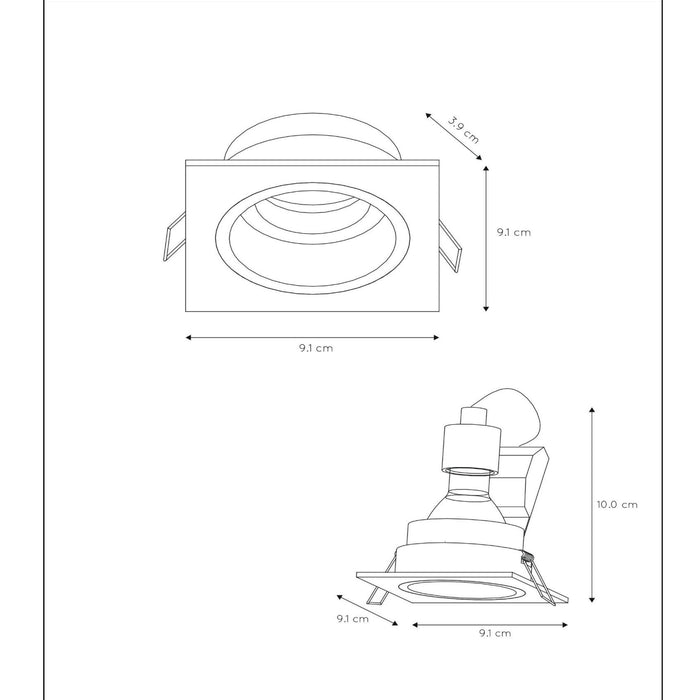 Lucide EMBED - Inbouwspot - 1xGU10 - Zwart
