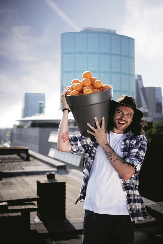 elho Loft Urban Round Bloempot 50 cm met Wielen