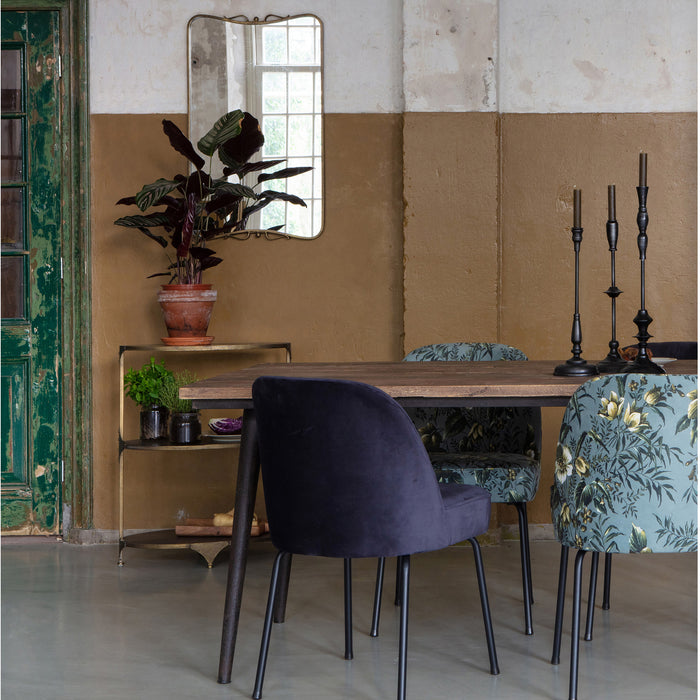 WOOOD Vogue Eetkamerstoel - Fluweel Mosterd