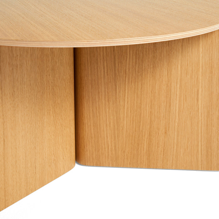 HAY Slit Table Wood Round XL Bijzettafel -  Ø 65 cm - Oak