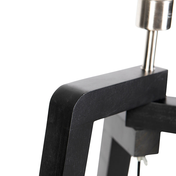 QAZQA Vloerlamp tripod zwart met groene kap en goud 50 cm - Puros