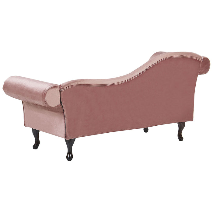 Beliani - LATTES - Chaise longue - Roze - Linkerzijde - Fluweel