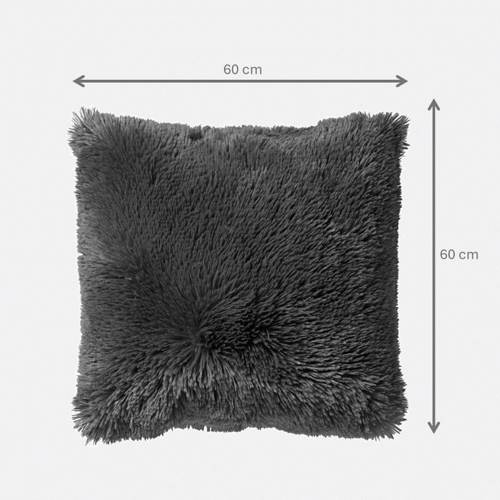 Dutch Decor kussenhoes FLUFFY - 60x60 cm Tobacco Brown