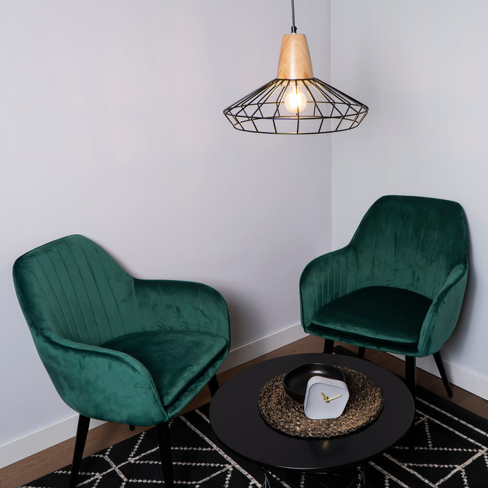 QUVIO Tafelklok beton asymmetrisch met gouden wijzers - Grijs