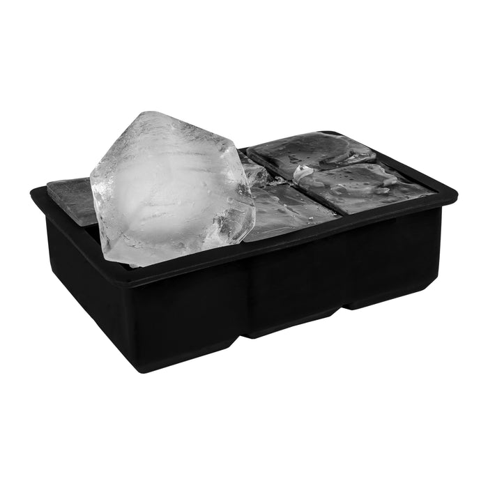 Krumble Ijsblokjesvorm - 6 ijsblokken - Silicoon - Zwart