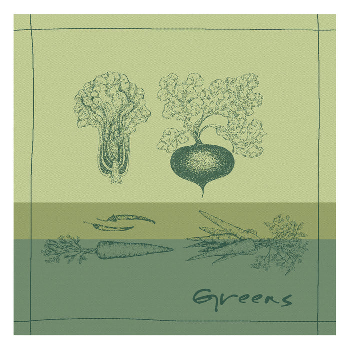 DDDDD theedoek Greens - 60x65cm - Groen - 6 stuks