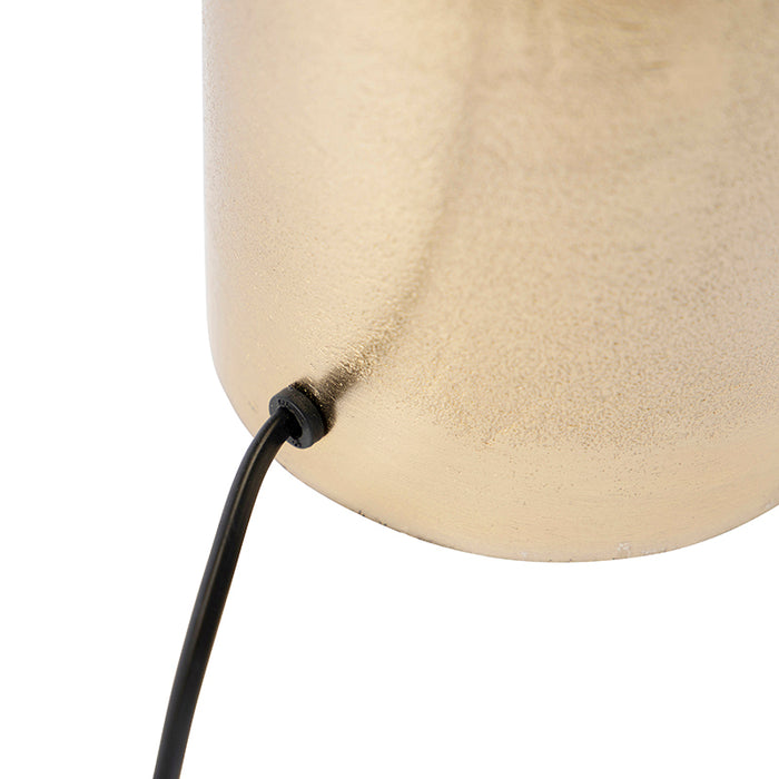 QAZQA Art deco tafellamp goud met velours zwarte kap 40 cm - Diverso