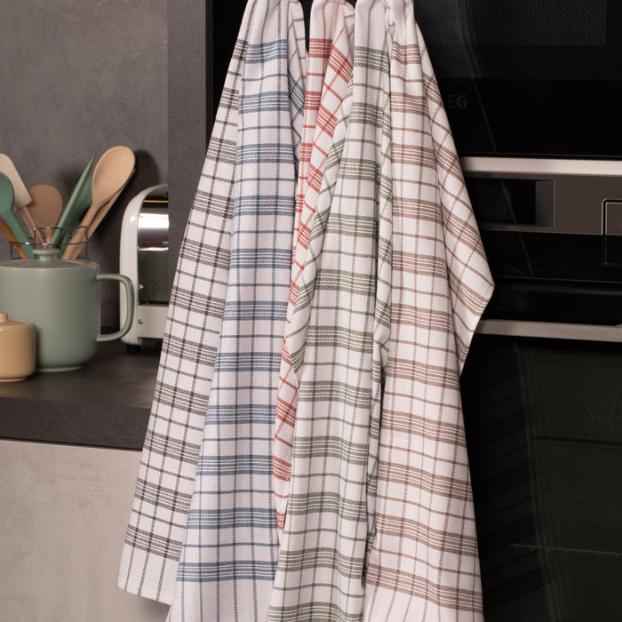 Tiseco Home Studio Theedoek 3 st. - Blauw