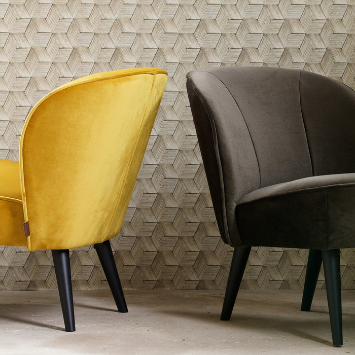 WOOOD Sara Fauteuil - Okergeel