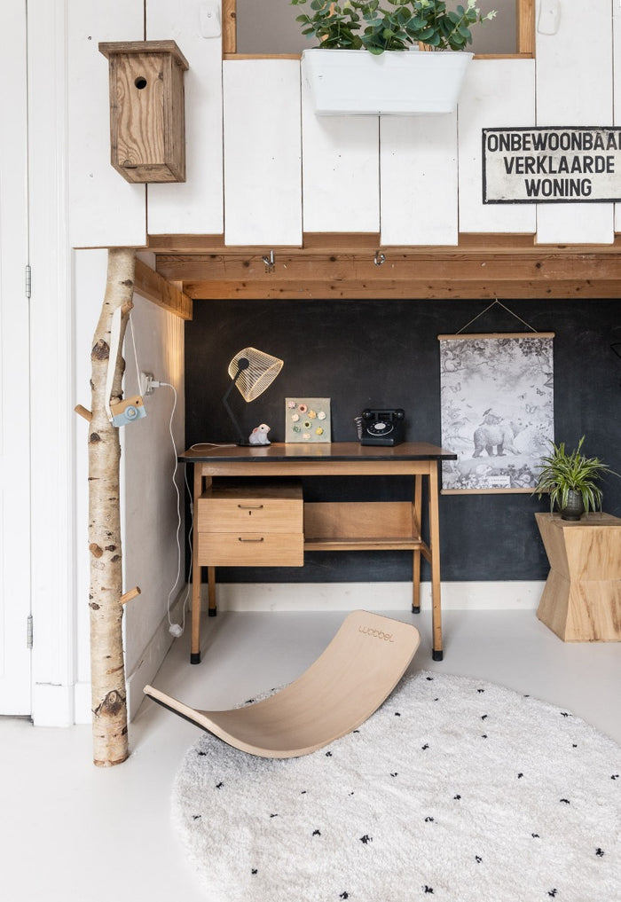 Interieur05 Kindervloerkleed hoogpolig Cream|Zwart - Dots