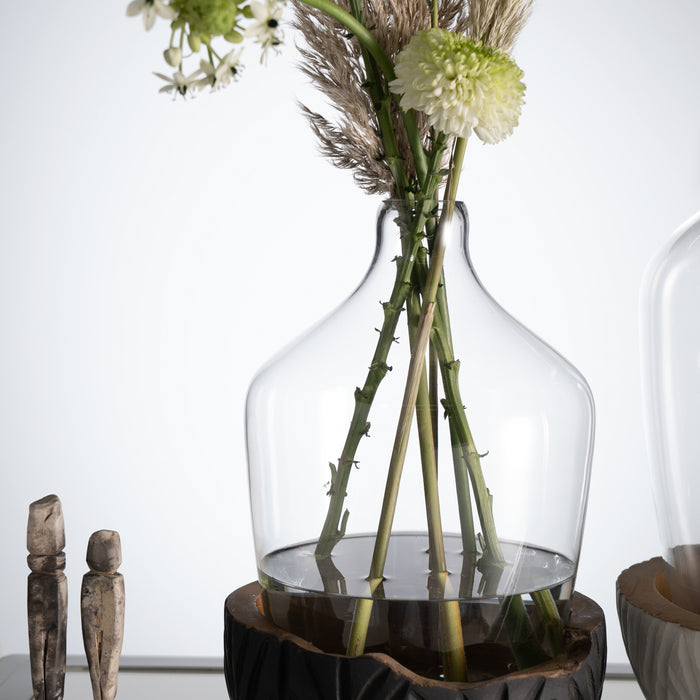 Leonardo Vaas Met Base 30 cm - Zwart