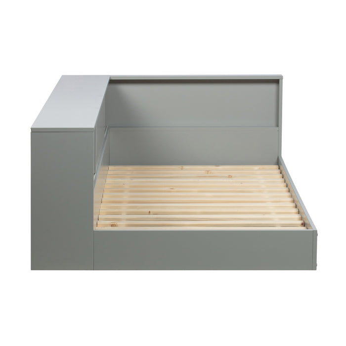 Woood Connect Hoekbed 90 x 200 cm - Grijs