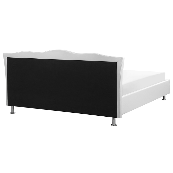 Beliani - METZ - Tweepersoonsbed - Wit - 180 x 200 cm - Kunstleer