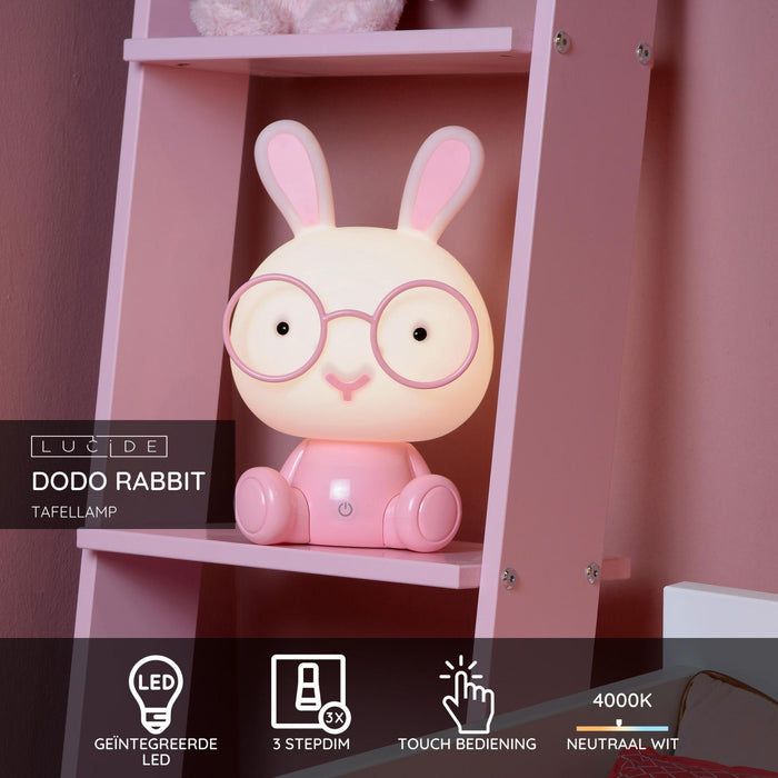 Lucide DODO RABBIT Tafellamp - Roze