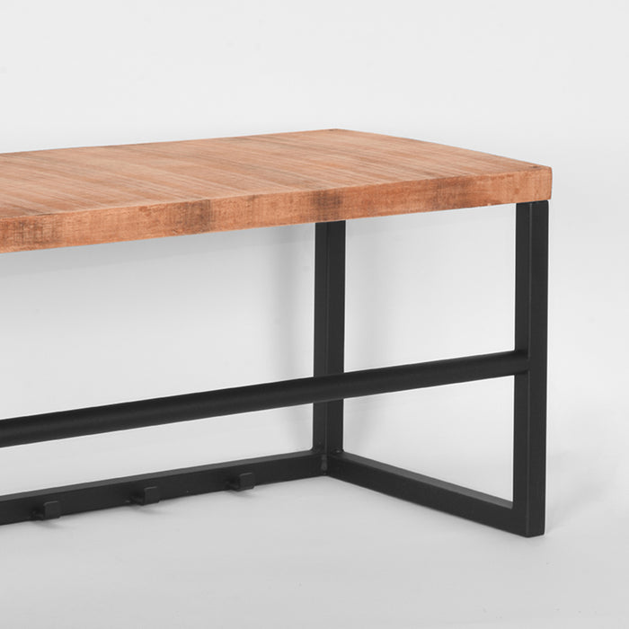 LABEL51 - Kapstok Swing - Zwart Metaal - Rough Mangohout