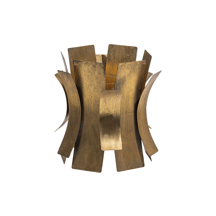 WOOOD Course Windlicht - Metaal - Antique Brass - 27x27x27