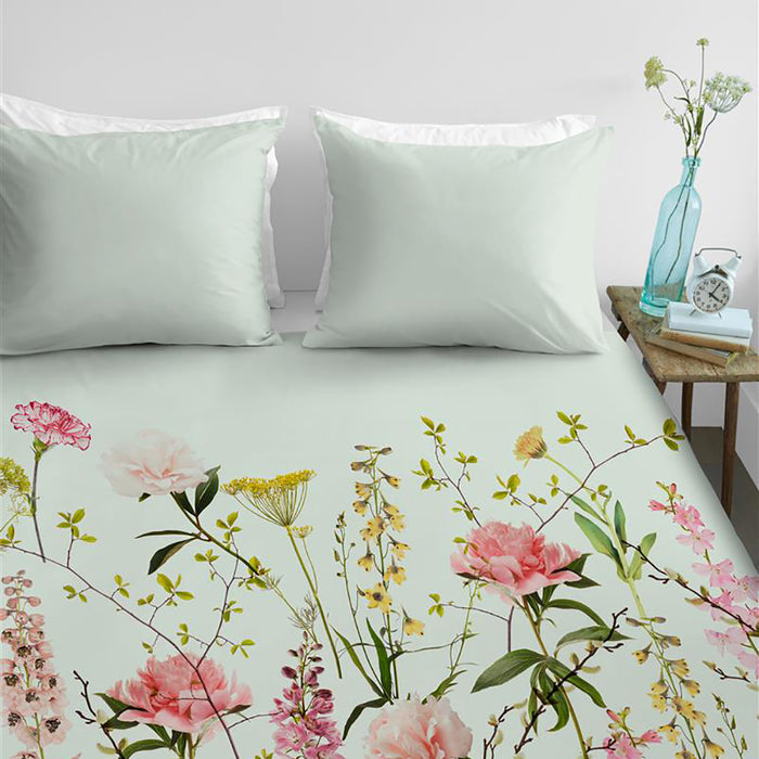 Ambiante Abloom Dekbedovertrek 140 x 200/220 cm - Grijs groen