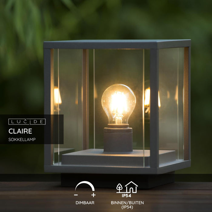Lucide CLAIRE Sokkellamp - Antraciet