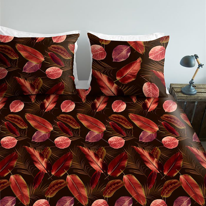Ambiante Cordyline Dekbedovertrek 140 x 200/220 cm - Rood
